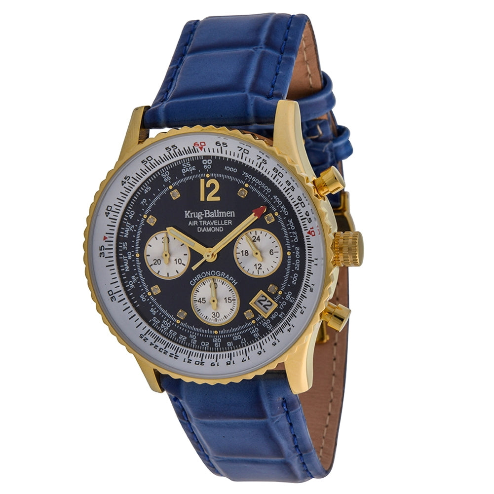 Mens Air Traveller Diamond Watch