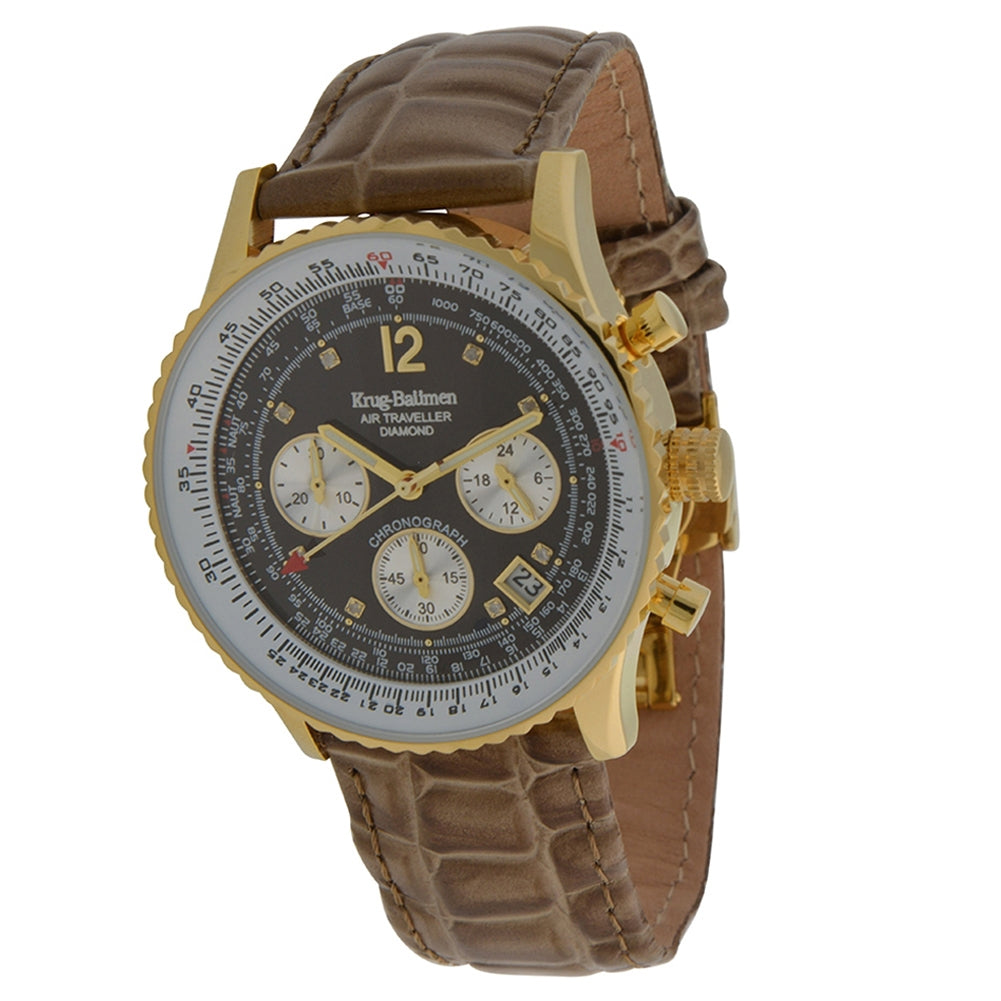 Mens Air Traveller Diamond Watch