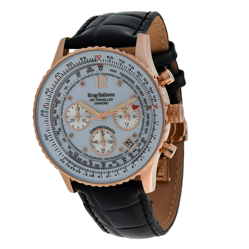 Mens Air Traveller Diamond Watch