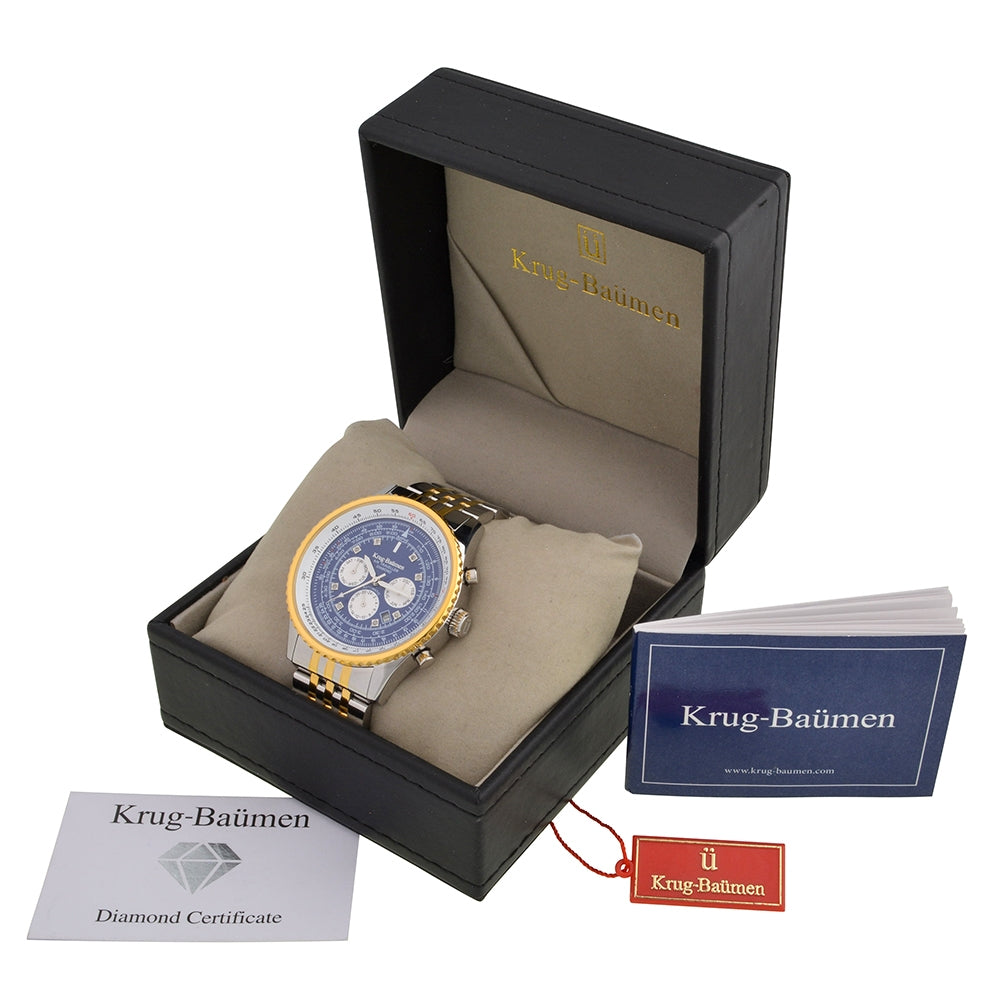Mens Air Traveller Diamond Automatic Watch