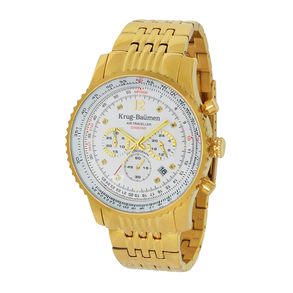 Mens Air Traveller Diamond Watch
