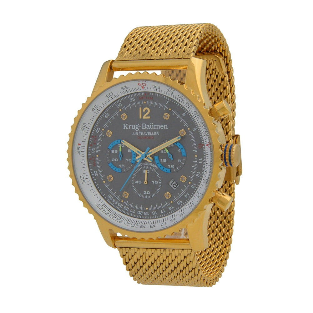 Mens Air Traveller Diamond Watch