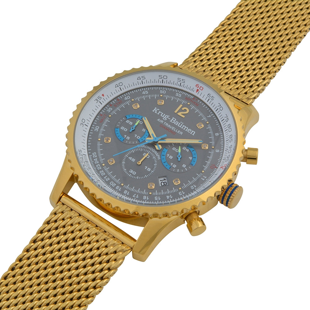 Mens Air Traveller Diamond Watch