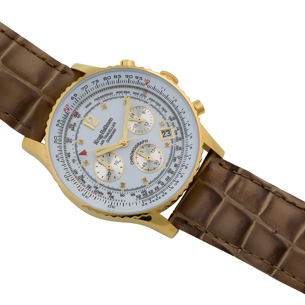 Mens Air Traveller Diamond Watch