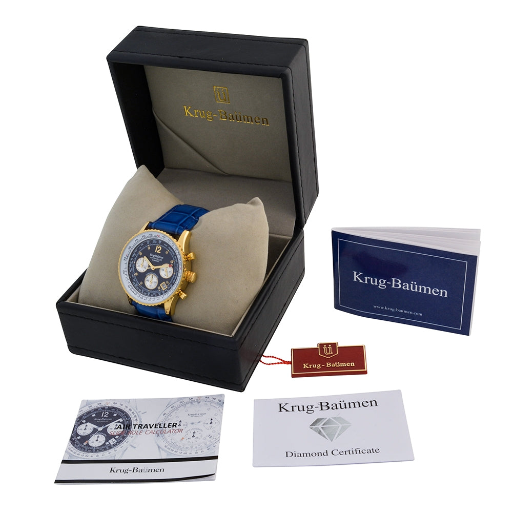 Mens Air Traveller Diamond Watch