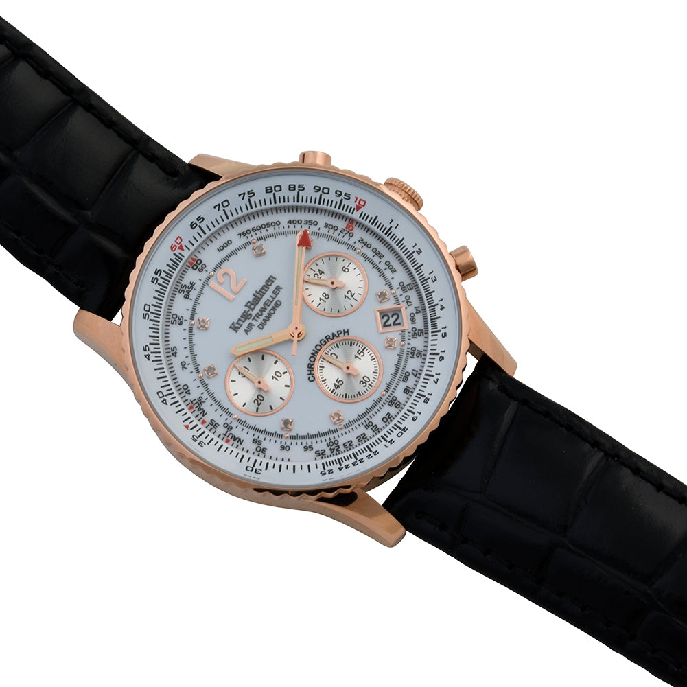 Mens Air Traveller Diamond Watch