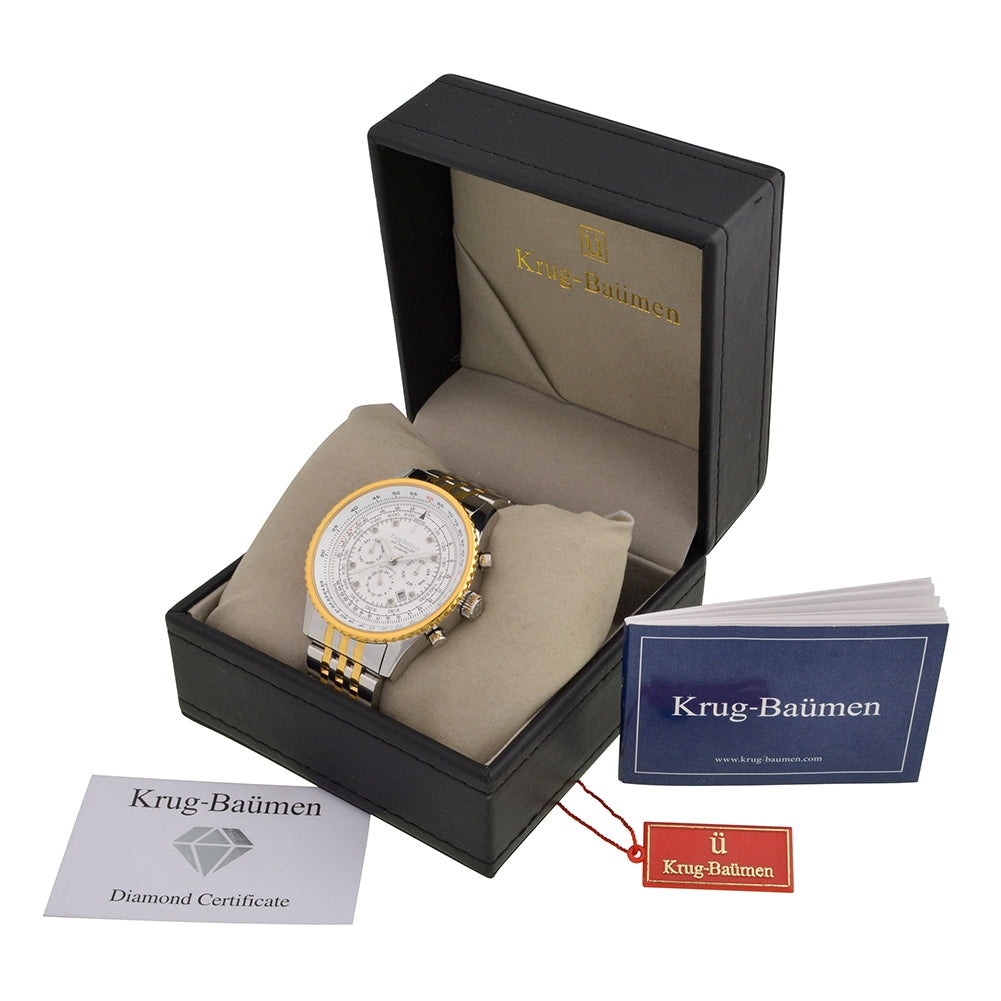 Mens Air Traveller Diamond Automatic Watch