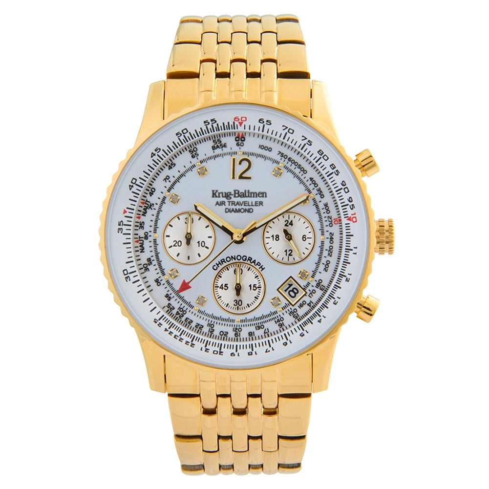 Mens Air Traveller Diamond Watch