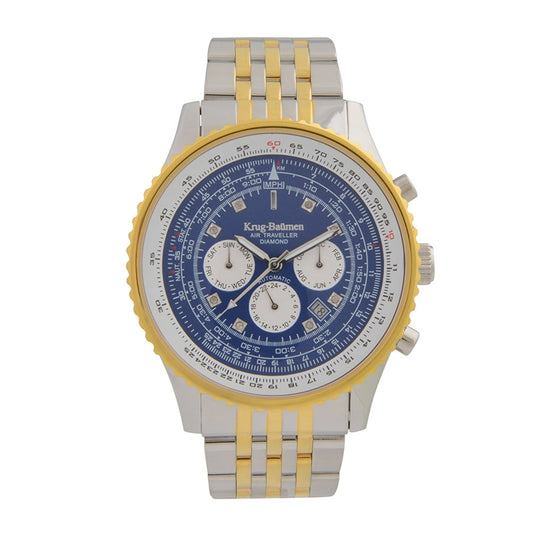 Mens Air Traveller Diamond Automatic Watch